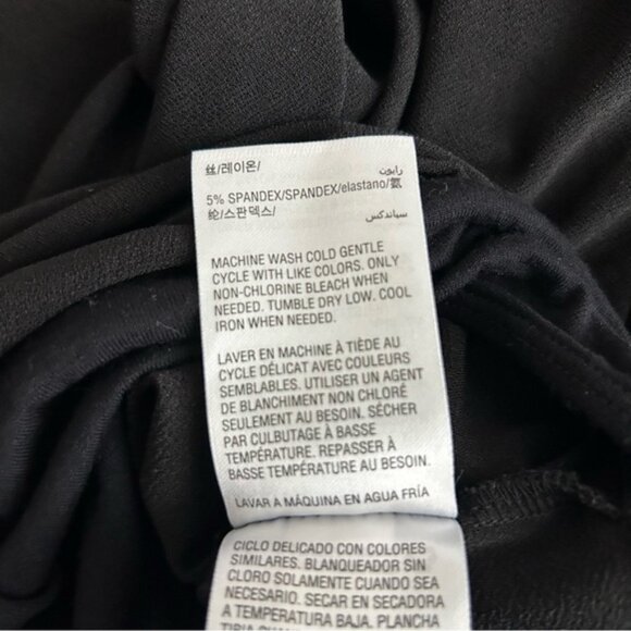 INC Womens Black V-Neck Long Sleeve Faux Wrap Jersey Bodysuit Plus Size 1X - Picture 8 of 8